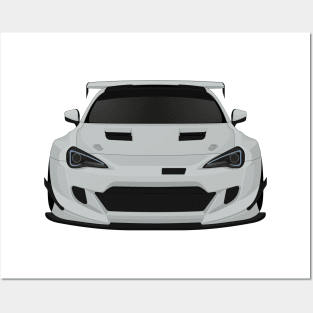 GT86 widebody Ice-silver Posters and Art